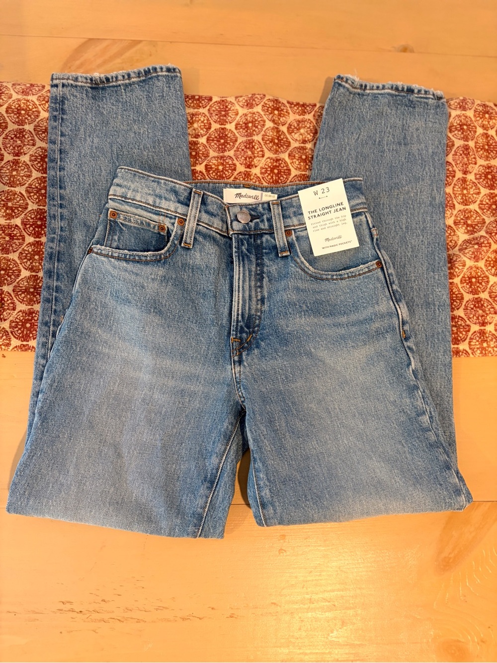 NWT Madewell The Longline Straight Jeans Size 23 High Rise